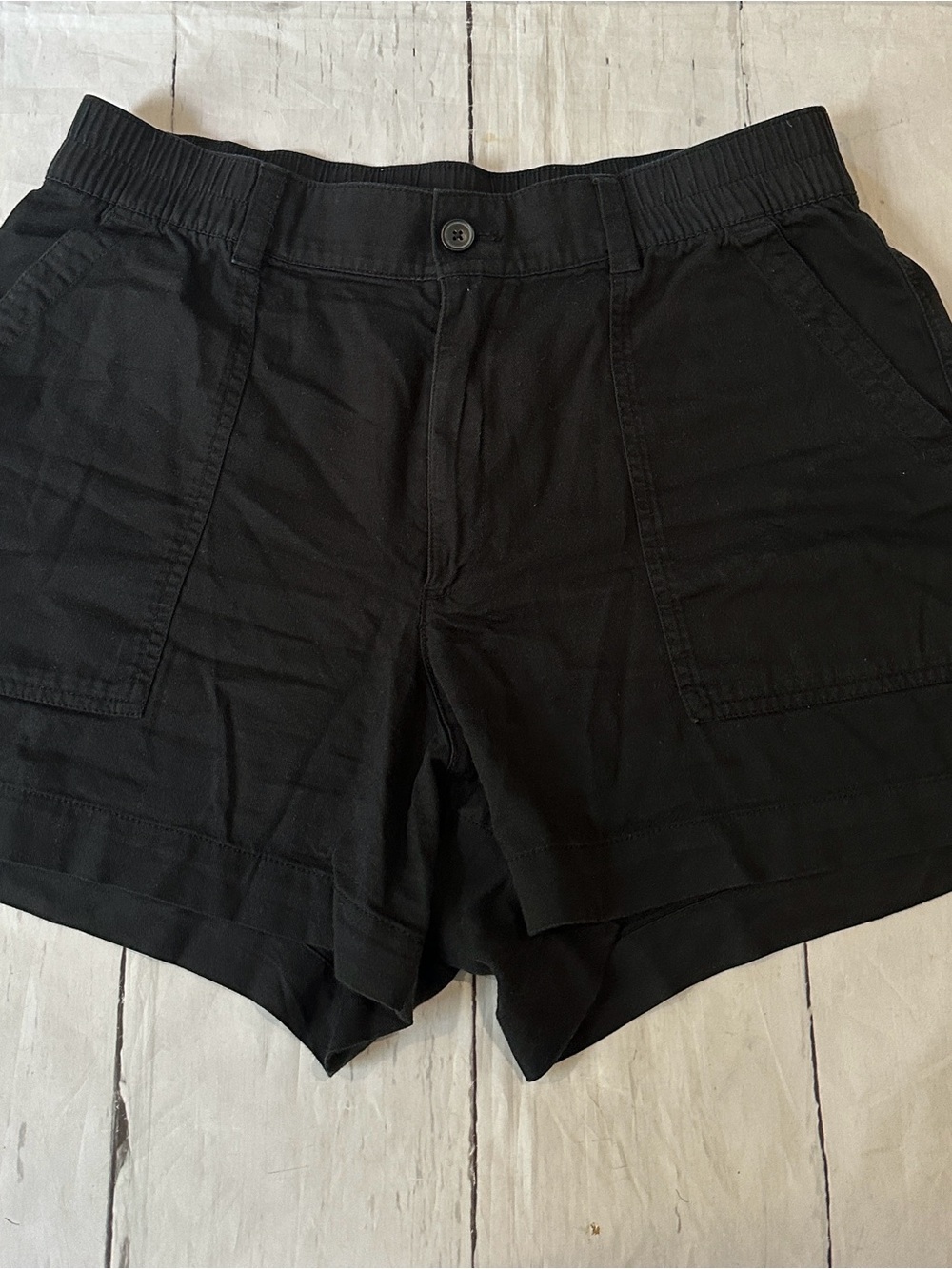 GAP Black High-Waist Relaxed Pocket Shorts large
